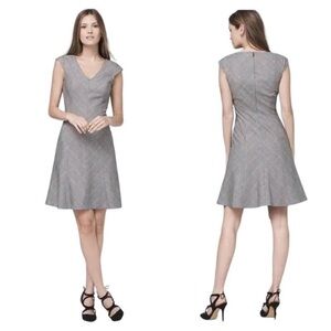 White House Black Market Black Plaid holiday dress